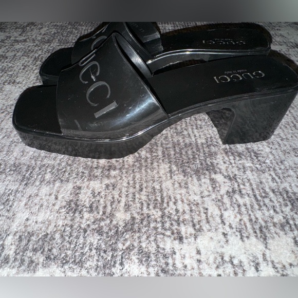 Gucci Women's Platform Block Heel Slide Sandals - Picture 5 of 5